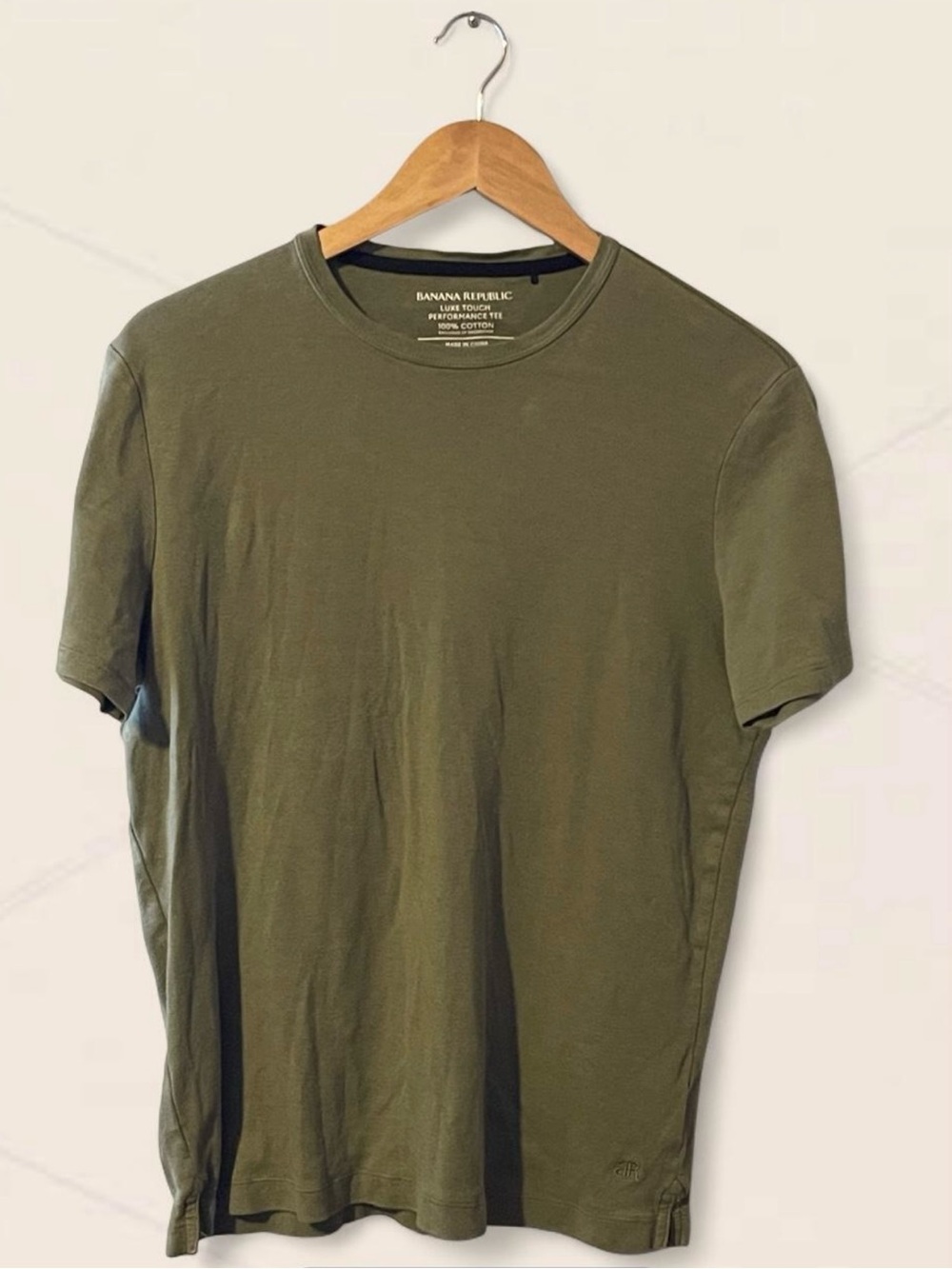 Banana Republic Olive Green Short Sleeve Crew T-Shirt